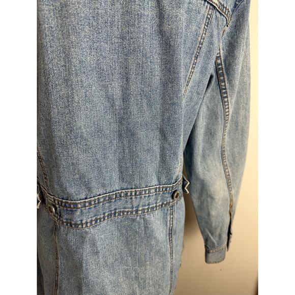 Vintage Levi Strauss SilverTab Long Denim Jacket - Size Medium - Picture 6 of 9